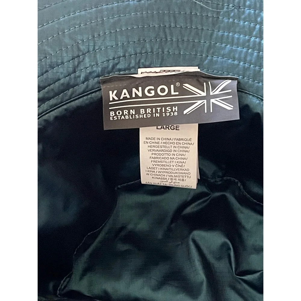 Kangol Floral Jacquard Reversible Bucket Hat Navy Gold Teal K5396 Large NWOT